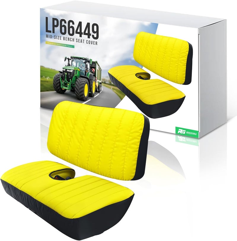 Rogierra LP66449 Mid-Size Bench Seat Cover for John Deere Gator XUV560 XUV590 - Waterproof Oxford 300D Fabric, Durable & Comfortable Cushion Protection - Image 1